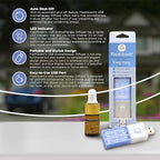 Belle Aroma® FlashScent™ USB Aromatherapy Bundle - for Car, Office, Home, and Travel - Includes 1 Serenity Blue Ylang Ylang Oil Diffuser Kit, 1 Lavender FlashScent Essential Oil, and 7 Refill Pads