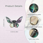 Butterfly Car Decor,Butterfly Air Vent Clip Car Air Freshener,Glamorous Natural Abalone Shell Butterfly Lucky Decorations Accessories for Women