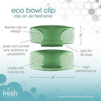 Fresh Products Eco Bowl Clip Air Freshener Versatile Design Toilet Freshener Trash Freshener Chemical Free Natural Oils Discreet Lasts 30 Days Made in the USA Cucumber Melon 12 pk