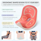 Car Seat Cushion and Lumbar Support Pillow, Larger Memory Foam Seat Cushion, Ergonomic L-Shaped Design Cushion for Back Pain Relief, Non-Slip Driving Cushion for Car, Office, Truck, Wheelchair-Pink