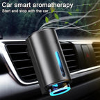 Smart Car Air Freshener, Aromatizante para Carro, Intelligent Car Aroma Diffuser for Essential Oil with 2 Modes, Rechargeable Smart Car Air Freshener Diffuser (with 3 Lemon Essential Oil)