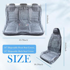 20PCS Plastic Seat Covers for Cars,Full Coverage Disposable Car Seat Covers for Keeping Front and Back Seats Clean,Universal Car Accessories Cars Seats Protector for Most Vehicles