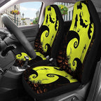 GENANY Nightmare Skellington Car Seat Covers Set of 2, Horror Breathable Front Seat Covers for Truck Sedan SUV, Movie Themed Car Accessories, Horror Gift for Women Men