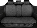 Universal Rear Seat Protector – All-Season Breathable Car Bench Cover with Non-Slip Base,3D Diamond-Pattern Fabric, Fits Most Sedans, SUVs, Vans & Trucks（Black）