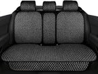 Universal Rear Seat Protector – All-Season Breathable Car Bench Cover with Non-Slip Base,3D Diamond-Pattern Fabric, Fits Most Sedans, SUVs, Vans & Trucks（Black）