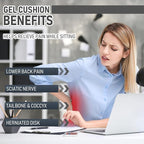 Cooling Gel Seat Cushion, Thickened Big Breathable Honeycomb Design Absorbs Pressure Points Gel Cushion with Anti-Slip Cover Cooling Seat Cushion for Office Chair Home Car Seat Cushion for Wheelchair