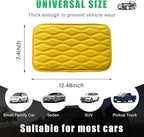 Car Center Console Pad, Waterproof Auto Armrest Seat Box Cover, PU Leather Arm Rest Protector Cushion Pad, Universal Vehicle Interior Protection Accessories for Car SUV (Yellow)