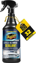 Meguiar's Marine & RV Hybrid Ceramic All Surface Sealant - Premium Fiberglass and Gel Coat Sealant that Boosts Gloss, Beading & Protection from UV Damage - Easy to Apply and Wipe Off – 32 Oz Spray