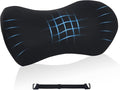Lumbar Support Pillow for Office Chair and Car Seat, Lumbar Pillow with Adjustable Strap, Memory Foam Back Pillow for Lower Back Pain Relief, Back Support Pillow for Sitting, Driving, Traveling