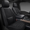 Car Seat Covers Full Set,Universal Fit for Cars,SUVs,Trucks,and Sedans with 5 Seats,Faux Leather Car Seat Cushion Compatible with Airbags,Waterproof Car Seat Protector Black