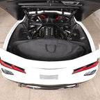 Hardtop Removable Roof Panel Storage Bag Compatible with Corvette C8 Coupe Stingray 2020 2021 2022 2023 2024 2025 (Manual Sunroof) Black Leather Interior Organizer Accessories