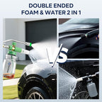 Foam Cannon Dual-Connector Accessory, Pressure Washer Double Tip Attachment for Soap Cannon, 1/4" Quick Connect Dual Lance Pressure Washer Wand, 5 Pressure Washer Sprayer Nozzles