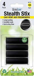 Car Vent Clips Air Freshener Stealth Stix Car Vent Clips that Slip on Vent Blade, 1-Pack/4-Stix (Morning Mist)