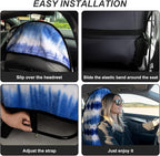 Waterproof Sweating Car Seat Cover for Post Gym Workout, Running, Swimming, Beach and Hiking, Universal Fit Non-Slip Bucket Seat Protector for Cars SUV Trucks, Machine Washable (Blue & White)