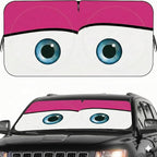 eygeufg Windshield Shade, Car Sun Shade for Front Windshield (Pink, Large)