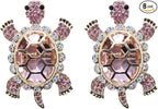 2 PCS Car Air Vent Clip Accessory, Air Vent Decor Charm, Car Interior Accessories Air Freshener (NO REFILL PADS) for Women, Rhinestone Crystal Air Conditioner Outlet Decoration (Pink Turtle)