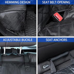 BESULEN Dog Car Seat Cover for Back Seat, Waterproof Dog Bench Seat Pad Compatible for Armrest & Seat Belt, Universal Nonslip Durable Soft Pet Protector for Cars Trucks & SUV (Orange Edge)