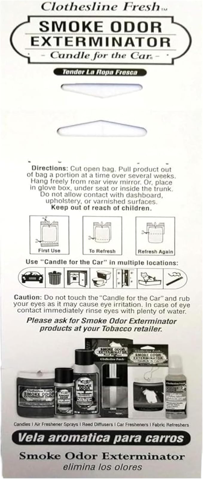 Smoke Odor Exterminator Car Freshener Rasta Love