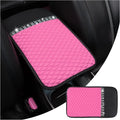 Bling Leather Car Armrest Box Cover,Car Center Console Protector with Colorful Crystal Rhinestones,Anti-Scratch Waterproof Car Armrest Seat Pad for Most Car,SUVs,Trucks (Pink)