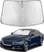 EcoNour Windshield Sunshade Compatible for Jaguar XJ 2010-2017 2018 2019, Sun Visor for Front Windshield & Window Sun Shade Cover, UV Heat Blocker & Protector, Car Accessories