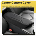 FIILINES Center Console Cover for Toyota Camry 2018-2024 Armrest Cover Pad with Hidden Pockets, Anti-Scratch Cushion Protector Camry Accessories