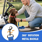Dog Seat Belt Tether for Golf Cart, Adjustable Golf Dog Collar Leash for Car, Pet Dog Seat Belt Harness for Golf Cart Pet Safety Protection to Prevent Accidental Injury (Blue)