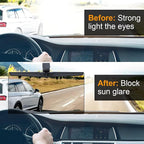 Veharvim Sun Visor Extender for Cars, Polarized Car Visor Extender Sun Blocker UV400, Adjustable Visor Extension, Clip on Sun Visor for Car, Universal, Glare, UV Protector (Large(1 Pack))