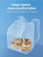 Pecute Cat Backpack Carrier Expandable, Large Space Cat Bubble Backpack, Breathable Cat Carrier, Shaded Dog Backpack Carrier for Travel, Hiking, Vet,12.6" L x 10.2" W x 16.5" H,Green