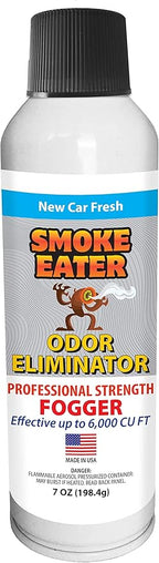 Smoke Eater Odor Eliminator & Air Freshener Spray - Fogger for Large Spaces - Continuous Spray for Up to 8 Mins - Eliminates Odor on Curtains, Couches, Rugs - Can Freshen Up to 6,000 Cu Ft of Space