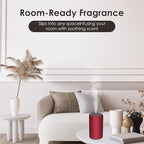 Waterless Essential Oil Diffuser, 7 Colors LED Light, Battery Powered Mini Scent Air Machine, Aromatherapy Mist Diffuser for Home Room Car Office (red)
