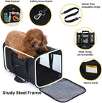 Dog Carrier Bag,Soft-Sided Pet Carriers for Dogs with 4-Sided Mesh, Cat Transport for Large Cats Small Dog Up to 20lb,Collapsible Dat Travel Carrier-L,Black