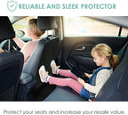 FH Group Faux Leather Auto Seat Back Kick Protectors –2 Pack Diamond Stitched Back Seat Protector for Driver and Passenger Seat, Waterproof, Easy to Clean
