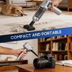 car Vacuum Portable Cordless, 18000PA Brushless Motor Hand Held Vacuum,Air Duster, 120W High Power Mini Vacuum Cleaner Foldable with LED Screen for Home, Car, Office, Pet