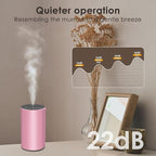 Waterless Essential Oil Diffuser, 7 Colors LED Light, Battery Powered Mini Scent Air Machine, Aromatherapy Mist Diffuser for Home Room Car Office (Pink)