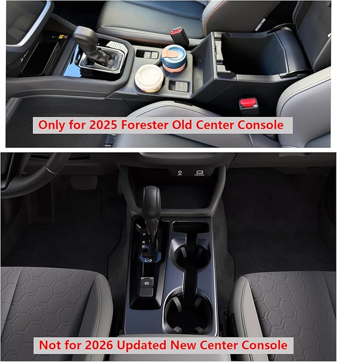 SXCY for 2025 Forester Armrest Cover for Forester 2025 Accessories [Not for 2026 Forester Updated Center Console] 2025 Forester Center Console Cover 2025 Forester Middle Console Cover (Red Line)