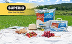 Superio Hot and Cold Insulated Bags for Food Delivery, Grocery Shopping Bags, Food Storage for Hot and Frozen Food for Travel, Disposable Cooler Bag, Reinforced Thermal Lunch Bag (10, 12"x13.5")