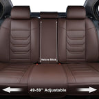 Brown Car Seat Covers Front Pair, Breathable Leather Automotive Front Seat Covers & Headrest for Reduce The Driving Fatigue, Compatible with Most Vehicles, Cars