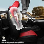 for Tesla Model Y Seat Cover 2020 2021 2022 2023 2024 (5-Seater Only) Customized Fit Car Seat Cover Interior Protectors (Crocodile Skin Red+Black)
