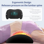Lumbar Support Pillow for Office Chair, Car Lumbar Pillow Lower Back Pain Relief, Memory Foam Back Cushion with Adjustable Straps, Ergonomic Chair Back Pillow for Gaming Chair, Car, Bed (A-Black)
