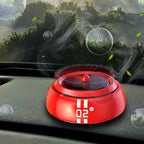 PerGar Car Air Freshener, Solar Energy Rotating Cologne, Autorotation Propeller Design Strong Metal Car Aromatherapy Diffuser Interior Decoration Accessories Diffuser for Vehicle(Red)