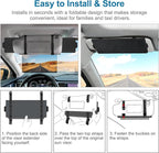 Sun Visor Extender for Car, Visor Extender Sun Blocker, Sun Visor Extension with Anti-Glare Lens Blocks UV & Sunlight, Adjustable Car Sun Visor for Safe Driving (1 Pack)