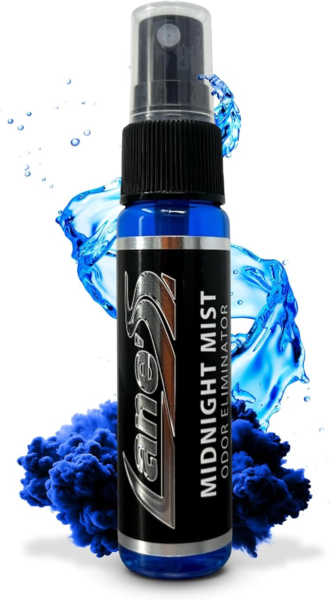 LANE’S Premium Car Air Freshener "Midnight Mist" - 1oz Oil-Based, Long-Lasting Auto Scent Spray - Food, Pet, Odor Smell Deodorizer for Cars, Trucks, SUVs' Interior Leather, Carpet, Upholstery