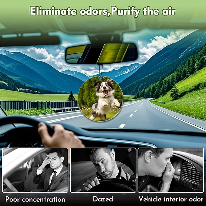 Custom Air Fresheners with Picture - Personalized Air Freshener for Car, Double Sided Customizable Photo Text,Birthday Wedding for Men Women Girlfriend Boyfriend (Round)