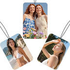 Custom Air fresheners with Picture,Personalized Air Freshener for Car,Cute Hanging Car Air Fresheners for Women,Double-sided Photo Printing Hanging Car Scents 30 scents available