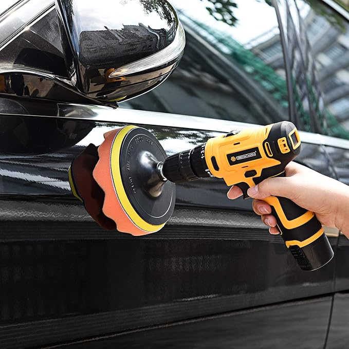 5 Inch(125 mm) Drill Polishing Pads 11 Pcs Car Polishers and Buffers Compound Buffing Kits Drill Attactment for Auto Polisher,Sanding,Waxing