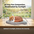 Sleeping Fox Bamboo Charcoal Bag - Realistic Plush Animal Odor Eliminator and Moisture Absorber for Car, Home, Closet - Soft Decorative Fox Figurine