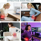 Skechers Lumbar Pillow Premium Memory Foam, Double-Layer-Office Chair Cushion for Tailbone Pain Relief,Butt Pillow for Office Chair,Car seat Cushion,Long Sitting Office Workers,and Car Drivers,Grey