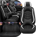 CTDS Car Seat Covers for Mazda CX-5 CX-3 CX-7 CX-9 CX-50 CX-30 CX-70 CX-90 2007-2026, Stylish Sport Seat Cover, Premium Nappa Leather Car Seat Cover.(Luxury 5 Seats/Black White)