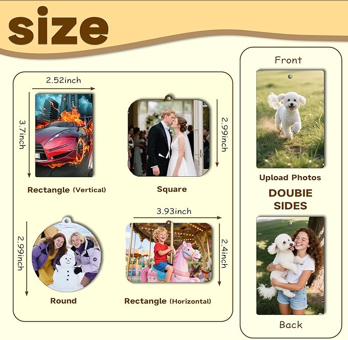 10-1000Pcs Custom Logo Car Air Fresheners Bulk, Custom Air Fresheners with Picture Double Sided, Personalized Air Freshener for Car, Suitable for Custom Gifts for Branding Business Events (Square)
