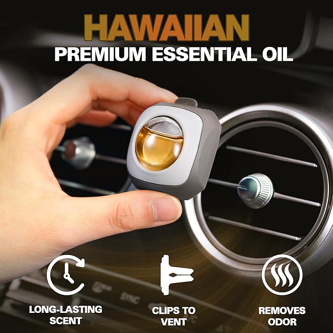 Air Jungles Car Air Fresheners Clip 6 Ct, Variety Pack Vent Clips, 4ml Each, Long Lasting Up to 180 Days Refresher Odor Eliminator, Multi Scent Ideal Gift for New Car Owner